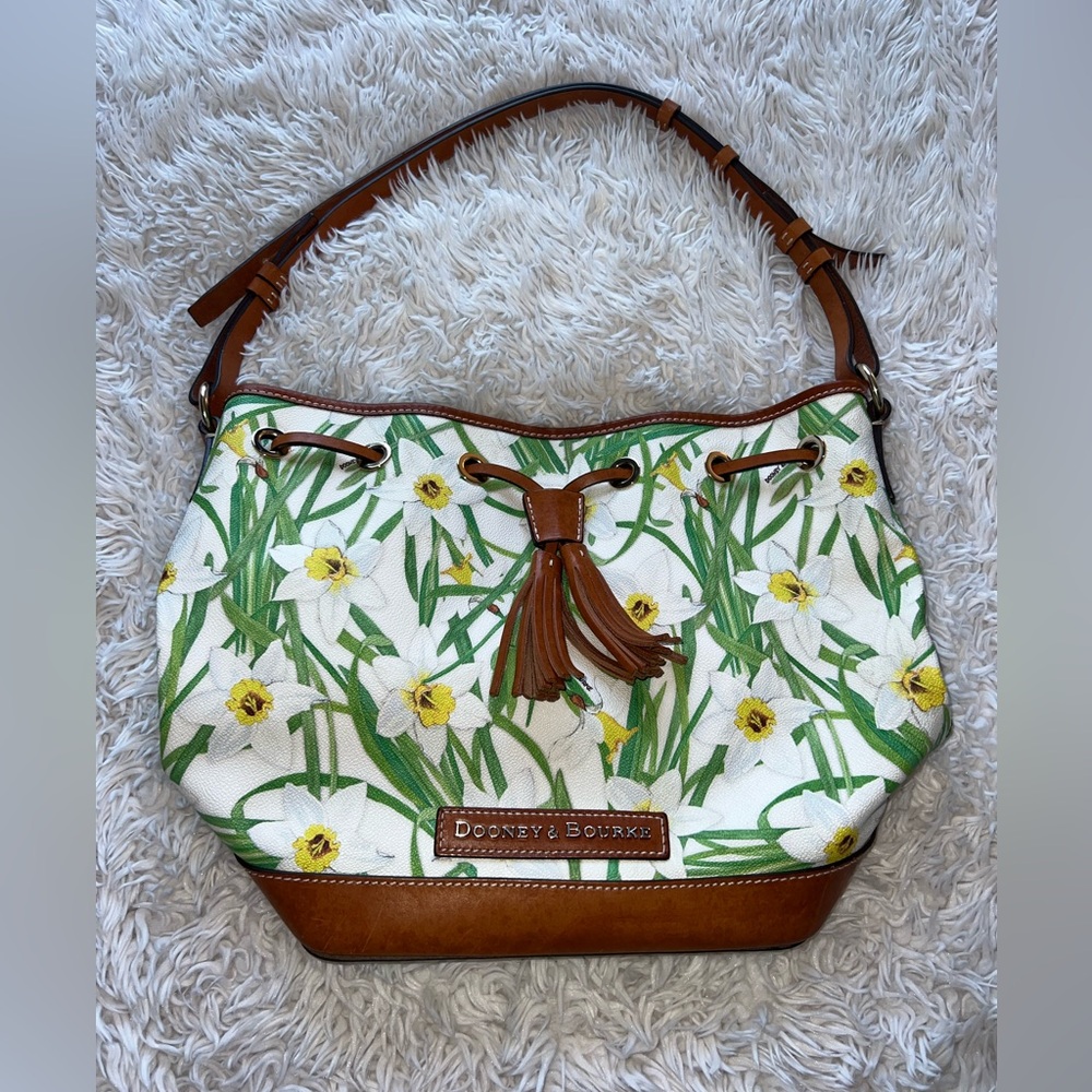 Dooney & Bourke Floral Green and Brown purse - Picture 2 of 7